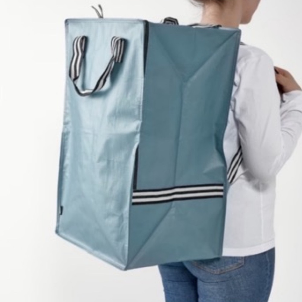 ❤️ IKEA Reusable Sustainable Backpack Bag Dusty Blue Gorsnygg Tote Bag NWT
